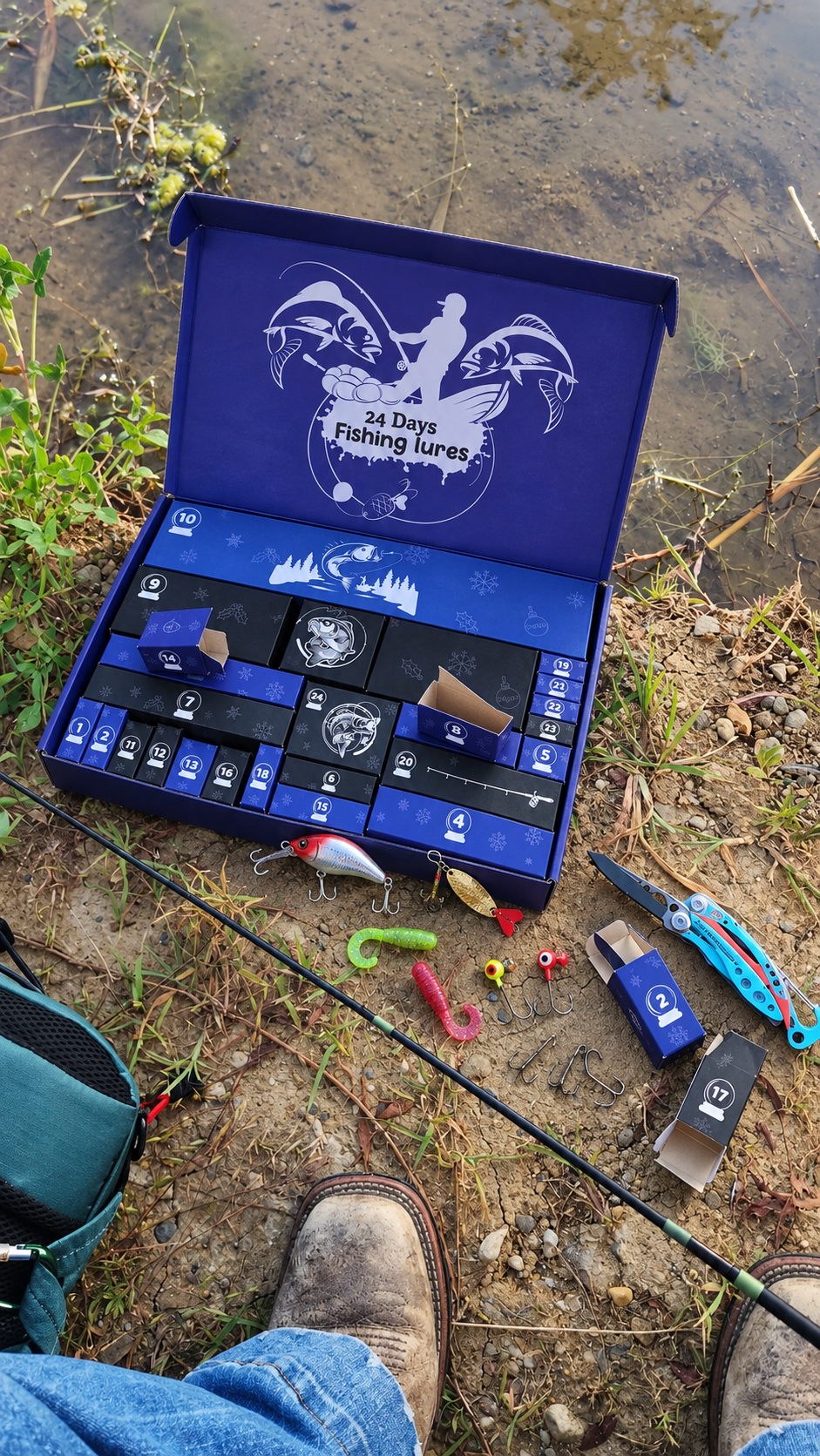 24 Days Fishing Lures Advent Calendar